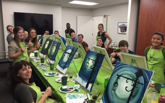 Picture of RGi'ers at a paint night